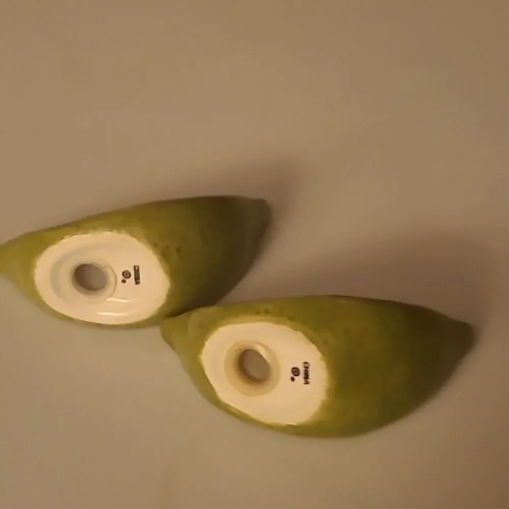 Green Ceramic  Lime Slices Salt and Pepper Shakers